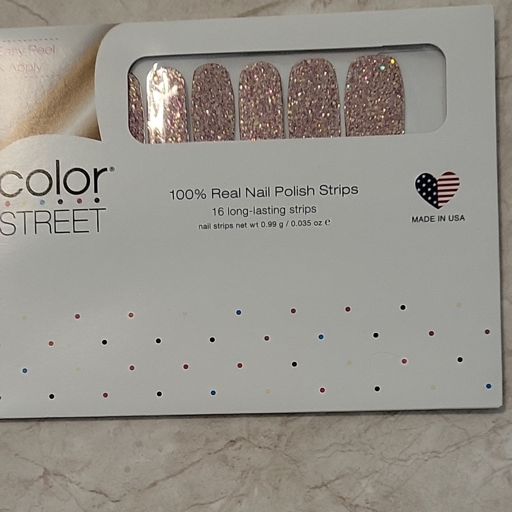 Color Street Sparkling Pink Nail Strips